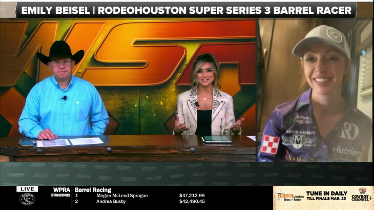 Emily Beisel Rodeo Emily Beisel Prepares for RodeoHouston Super Series 3 on the Palomino ...